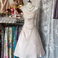 Ivory white strapless fitted midi dress, ball gown R6268