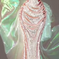 Pink strapless fishtail top, bodycon pleated skirt, long ball gown R6426