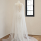 White fitted sequined long ball gown/bridal dress R8503
