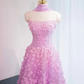 Light purple halter-neck fitted long ball gown, bridal dress R8964