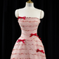 Light pink strapless fitted long ball gown/bridal dress R8934