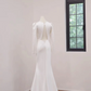White V-neck fitted long ball gown/bridal dress R8539