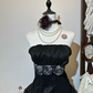 Black tube top waist bud skirt short skirt homecoming dress R4244