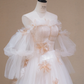 White Strapless One Shoulder Waist Floral Slim Fit A-Line Long Dress Bridal Gown R5714