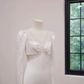 White V-neck fitted long ball gown/bridal dress R8539