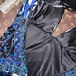 Blue halter neckline, sophisticated, fitted waist, elegant long ball gown R6947
