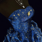 Dark blue tube top star pattern waist slimming flower bud skirt puffy short skirt homecoming dress R4935