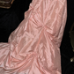 Light pink strapless fitted waist elegant fairy long ball gown R6907