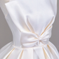 White satin strapless cinched waist ball gown with full skirt, long ball gown/bridal dress R8268
