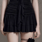 Black rose halter neck pleated waist slim fit elegant short skirt homecoming dress R4688
