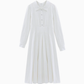 French gentle style white dress spring white moonlight interview dress R1904