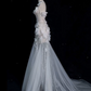 Elegant Pale Blue Mermaid Spaghetti Straps Embroidery Bodycon Maxi Quinceanera Dress Evening Dress RS336