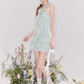 French ruffled one-shoulder dress atmosphere cake skirt R4536