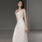French Chic White Mermaid One-shoulder Open Back Maxi Wedding Dress RS334