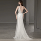French Chic White Mermaid One-shoulder Open Back Maxi Wedding Dress RS334