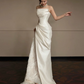 French Chic Ivory Mermaid Strapless with Lace Maxi Wedding Dress RS335
