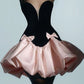 Black tube top sexy slim short skirt pink high-grade flower bud skirt short skirt homecoming dress R4106