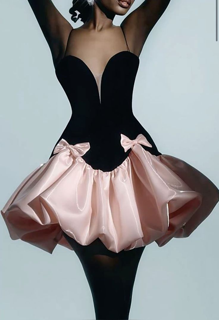 Black tube top sexy slim short skirt pink high-grade flower bud skirt short skirt homecoming dress R4106