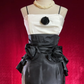 Black suspender skirt, white tube top, waist and hip sexy short skirt, homecoming dress R4977