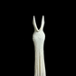White halter-neck embroidered fitted waist slim hips sexy long ball gown R6629