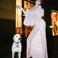 Pink Halter Neck Sequin-Embellished Cut-Out Waist Sexy High-Slit Floor-Length Prom Dress R7108
