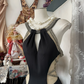 Black suspenders, slim waist, revealing backpack hips, sexy fishtail maxi dress, ball gown R6190