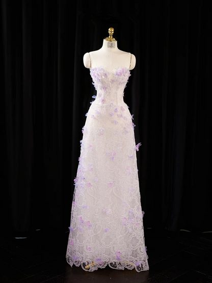 Light purple strapless fitted long ball gown/bridal dress R8935