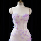 Light purple strapless fitted long ball gown/bridal dress R8935