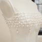 White halter-neck, fitted, elegant midi-length ball gown/bridal dress R8504