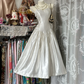 White satin suspenders waist slim fit sexy A-line skirt ball gown R6149