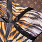 Tiger striped strapless sexy high-waisted elegant long ball gown R6948
