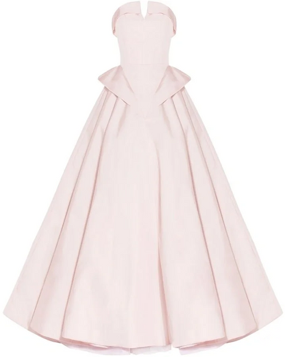 Light pink strapless fitted waist ball gown/bridal dress R8571