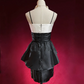 Black suspender skirt, white tube top, waist and hip sexy short skirt, homecoming dress R4977