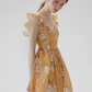 French style sleeveless suspender skirt short skirt floral skirt holiday dress R2771