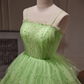 Sparkly Green Homecoming Dress , Sequins Tulle Frilled Corset Mini Summer Dress RS1452