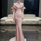 Cute Niche Blush Pink Beading Mermaid Strapless Corset Maxi Evening Dress Quinceanera Dress RS341