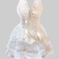 Pure desire style V-neck beaded halter dress 2025 lace waist tutu skirt R1392