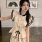 Fairy New Chinese Style Two-piece Suit Flying Sleeve Waist Shirt Skirt Chinese Style Suit R1723