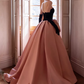French Chic Blackpink Ball Gown Strapless Bow waist Ornament Corset Maxi Evening Dress Birthday Dress RS349