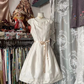 Pink-White Sleeveless Waist-Cinched A-Line Short-Length Ball Gown R7428