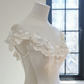 White 3D floral fitted long ball gown/bridal dress R8505