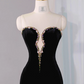 Black strapless, fitted, bodycon, long mermaid skirt ball gown/bridal dress R9026