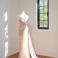Light pink strapless fitted long ball gown, bridal dress R8445