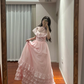 Light pink fitted waist, long ball gown/bridal dress R8846