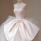 White tube top waist puffy skirt tulle bridal dress R5716