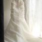 White halter-neck embroidered sexy top with an elegant fishtail skirt for a long ball gown R6750