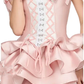Pink halter neck slim waist sexy cake skirt homecoming dress R4408