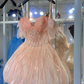 Pink suspenders, diamonds, waist-slimming, flower bud skirt, short skirt, homecoming dress R4170