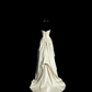 White strapless fitted long ball gown R6630