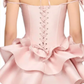 Pink halter neck slim waist sexy cake skirt homecoming dress R4408